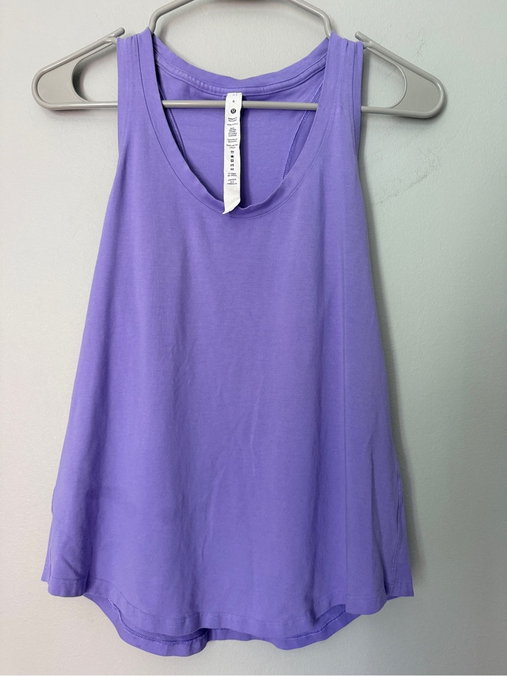 lululemon athletica Dark Lavender Racerback Swing Tank size 6